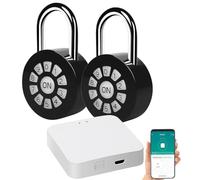2 cadenas connectés et intelligents à code avec passerelle réseau [Xcase]