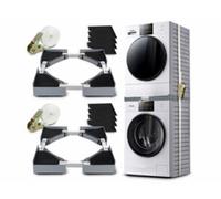 2 cadres de jonction pour superposition lave-linge et sèche-linge avec sangle Sichler Haushaltsgeräte