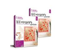 2 cadres en bois personnalisables 30 x 42 cm - 100 messages coeurs