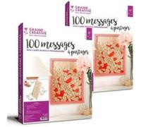 2 cadres en bois personnalisables 30 x 42 cm - 100 messages coeurs