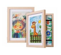 2 cadres photo A4 avec compartiment pour 150 dessins