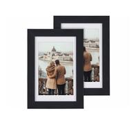 2 cadres photo A6 en acrylate - coloris noir