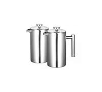 Rosenstein & Söhne : 2 cafetières à piston 1 L avec pichet isotherme à double paroi G