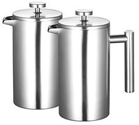 2 cafetières à piston 1 L avec pichet isotherme à double paroi [Rosenstein & Söhne]