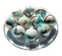 2 Calots TIGRE BLANC - Billes en verre de 25 mm Blanc G