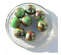 2 Calots TIGRE EMERAUDE - Billes en verre de 25 mm G