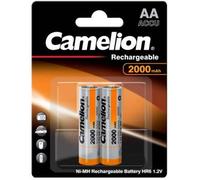PILES BATON RECHARGEABLE CAMELION AA LR06/HR6 NIHM 2000 MAH - LOT DE 2 PILES