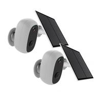 2X Caméra WiFi d'extérieure sans fil avec panneau solaire