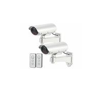 VisorTech 2 caméras de Surveillance factices avec détecteur Infrarouge et Fonction Alarme