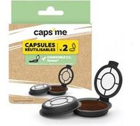 2 capsules de cafe réutilisables Caps Me - compatibles Senseo Noir