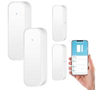 2 Capteur de Porte WiFi+Bluetooth, Détecteur Intelligent d'Ouverture avec Alerte de Notification par Application capteur de fenêtre sans Fil capteur de Contact pour ouvre-Porte de sécurité Domestique