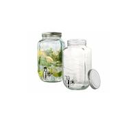 : 2 carafes distributeurs de boisson en verre Quality - 3,5 L