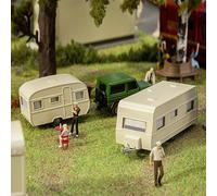 2 caravanes maquette à monter-HO-1/87-FALLER 140483