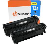 2 Cartouche de Toner Compatible pour HP Q2612A 12A pour Laserjet 1010 1012 1015 1018 1020 1022 1022N 1022NW 3015 3020 3030 3050 3052 3055 M1005 M1319F MFP Noir