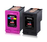 2× Cartouches compatibles HP 302 302XL pour HP DeskJet 3639 3637 3630 2130 1110 Envy 4527 4525 4522 OfficeJet 3830 3831 3832