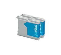 2 cartouches cyan compatibles Go Inks pour remplacer LC970C/LC1000C sur imprimantes Brother DCP, MFC et FAX