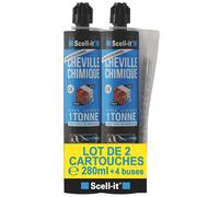 2 cartouches de scellement chimique Scell-it 280ml