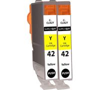 2 Cartouches d'encre Compatible avec Canon CLI-42 Y Jaune pour Pixma Pro100 Pro100s