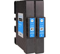 2 Cartouches D'Encre Compatible Avec Ricoh Gc-41 C Cyan Pour Aficio Sg2100N Sg3100Series Sg3100Snw Sg3110Dn Sg3110Dnw Sg3110N Sg3110 Series Sg3110 Sfnw Sg3120Bsf