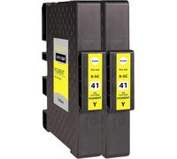 2 Cartouches D'Encre Compatible Avec Ricoh Gc-41 Y Jaune Pour Aficio Sg2100N Sg3100Series Sg3100Snw Sg3110Dn Sg3110Dnw Sg3110N Sg3110 Series Sg3110 Sfnw Sg3120Bsf