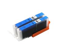 2 cartouches d'encre cyan Go Inks® pour remplacer les imprimantes PIXMA compatibles CLI-581C et non OEM
