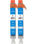 2 Cartouches d'encre Cyan pour remplacer CLI-581C Compatible/Non-OEM pour PIXMA Imprimantes