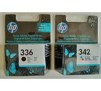 2 Cartouches d'encre originales HP 336/HP 342 Noir/Multipack couleur - pour imprimante HP Deskjet 5420 5420V 5432 5440 5440V 5440XI 5442 5443 D4100 D4145 D4155 D4160 D4163 Officejet 6300 6301 6304 6305 6307 6308 6310 6310V 6310XI 6313 6315 6318 Photosmart 7800 7838 7838V 7838XI 7850 7850V 7850XI C3100 C3110 C3125 C3135 C3140 C3150 C3170 C3173 C3175 C3180 C3183 C3185 C3188 C3190 C3193 C3194 PSC 1500 1503 1504 1507 1508