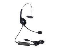 2. Casque de téléphone filaire avec réduction du bruit, casque USB pour téléphone fixe/PC, centre d'appel, utilisation casque à oreille unique pour vidéoconférence