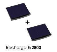 2 Cassette D'encre E/2800 Recharge Pour Tampon Classic 2800 Bleu