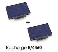 2 Cassette d'encre E/4460 recharge pour tampon Trodat Noir Bleu