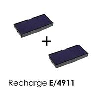 2 Cassette d'encre E/4911 recharge pour tampon TRODAT Printy Noir