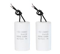 2 CBB60 450V 50/60Hz Condensateur de Démarrage, Condensateur de Moteur avec Fils, pour Pompe à Eau Piscine Compresseur Climatiseur Lave-Linge Générateur Machine (16μF)
