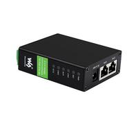 2-CH RS485 to RJ45 Ethernet Converter Module with POE Function, Industrial Rail-Mount Isolated Serial Server,Dual Channels RS485 Independent Operation,Dual Ethernet Ports