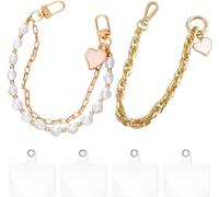 2 Chaînes De Suspension Pour Téléphone Portable, Avec 4 Entretoises Pour Téléphone Portable, Jolies Chaînes De Suspension Pour Téléphone Portable, Accessoires Pour Téléphone Portable.