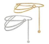 2 Chaînes De Taille, Chaîne De Corps pour Femmes, Chaîne De Taille À La Mode Et Sexy, Chaîne De Taille Multicouche Personnalisée, Chaîne De Décoration De Vêtements