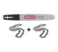 2 chaînes de tronçonneuse + guide chaîne 40 cm - OREGON 567293taille G