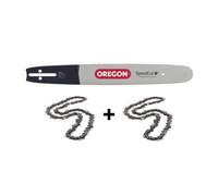 2 chaînes de tronçonneuse + guide chaîne 45 cm OREGON 567292