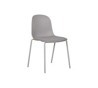 2 chaises gris clair avec assise en coussin