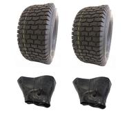 2 chambres à air + 2 pneus 15 x 6.00-6 S2101 pour tracteur pelouse, tondeuse autoportée, tondeuse à gazon avec tuyaux de taille 15 x 6.00-6 15 x 6-6 pneus de tondeuse à gazon 15 x 6-6, pneu