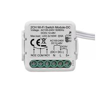 2 Channel DC 5V 24V 32V AC100-240V Tuya Smart Life App Dry Contact WiFi Smart Relay Switch Module,Works with Alexa Google Home