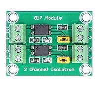 2 Channel Optocoupler Isolation Board | 817 Counter Jamming for 3.3V / 5V Control 3.6-24V | Lightweight Copper Clad Laminate Module for Relay/MOSFET/Transistor