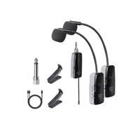 2 Channel UHF Wireless Saxophone Microphone System Clip-on Instrument Mic for Performance Practice Recording