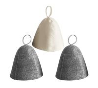 2 chapeaux de sauna gris et 1 chapeau de sauna blanc, chapeaux de sauna en feutre pour homme et femme, accessoires de sauna, bonnets de douche absorbants