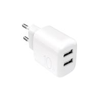 2 chargeurs muraux USB-A PROLITE 10 W - blancs