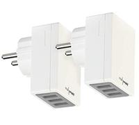 2 chargeurs Secteur avec 3 Ports USB et Technologie Smart Power - 17 W [Revolt]