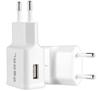 2 chargeurs Secteur USB A 2,1 A / 10,5 W - Coloris Blanc [PEARL]