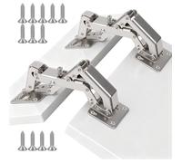 2 Charniere Porte Placard Sans Perforation Large Ouverture de 170° Charniere Support Relevable Charnière Invisible Encastrée