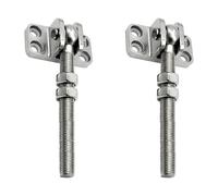 2 Charnières De Portail Réglables, Charnières En Acier Inoxydable 304 Robustes Capacité 200 Kg Suspendues M16 160 Mm Pour Portail De Jardin Ferme Champ Clôture Et Portillon En Bois Ou Métal