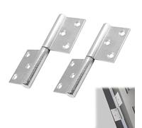 2 Charnières de Porte en Acier Inoxydable,Charnière Inox,Charnières à Drapeau, rotation à degrés, Paumelles de Porte avec Vis,Charniere Porte Lourde pour Fenêtre Placard