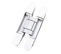 2 charnières de porte en alliage zinc, invisibles, pliantes croix, réglables à 180 degrés, for armoire ou placard(Silver,140 * 30mm)